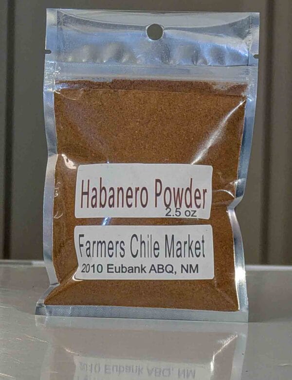 2.5 oz bag of dried habanero powder