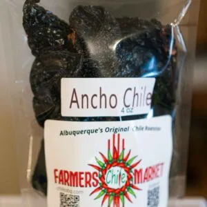 a small bag of dried Mexican ancho chile peppers