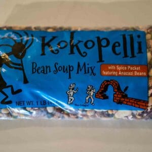 a 1 lb bag of Kokopelli bean soup mix from Adobe Milling Company in Dove Creek Colorado